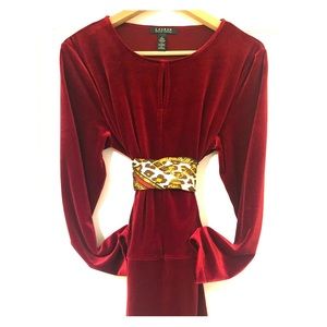 COPY - NWOT Gorgeous red velvet Ralph Lauren shir…